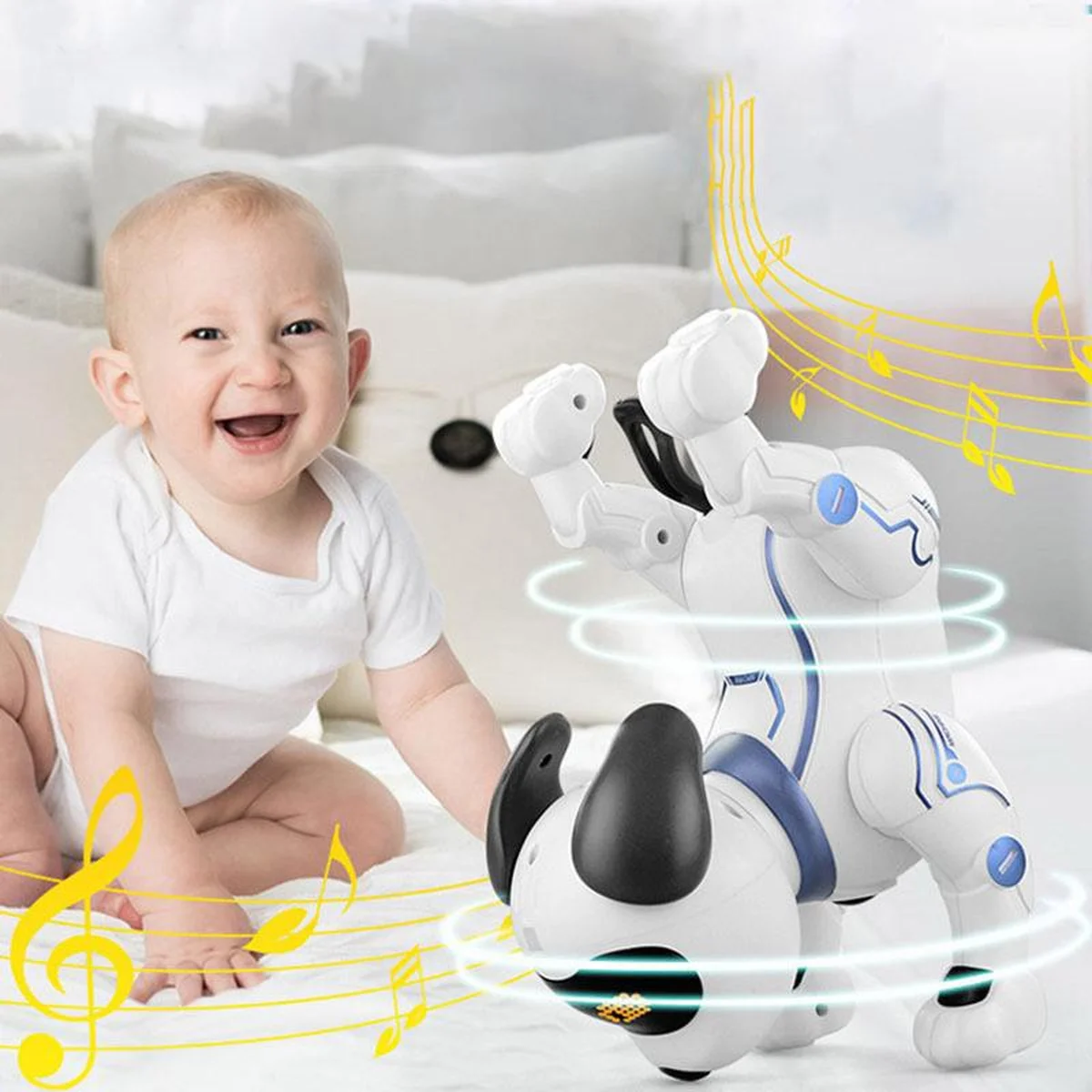 Интерактивная игрушка Собака-Робот SHT K16 White