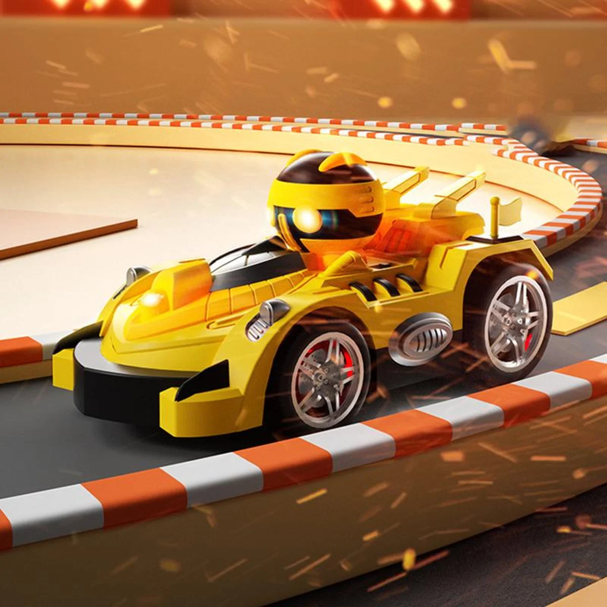 Машинка на радиоуправлении ZF17-1A Super Bumper Car Yellow