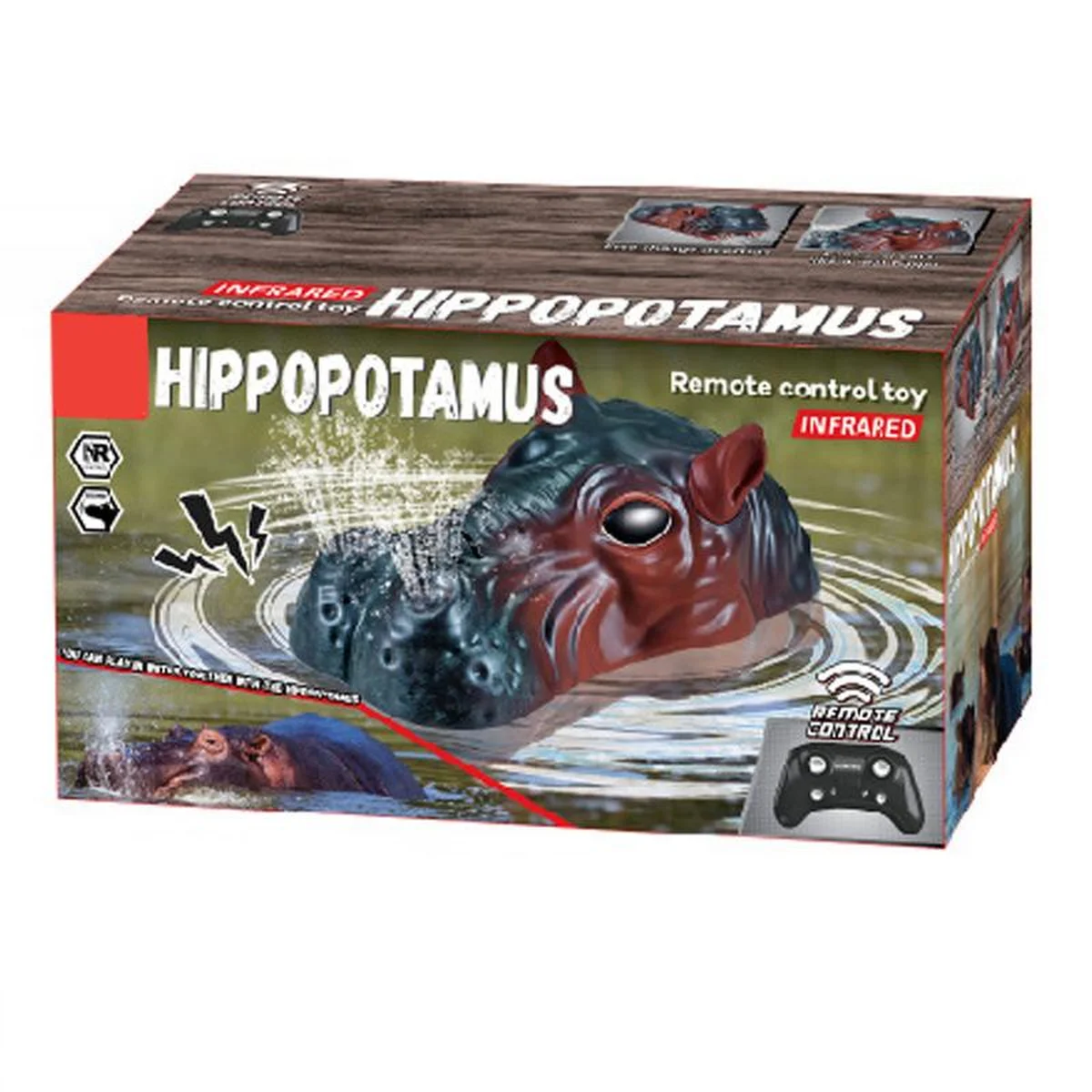 Лодка на радиоуправлении SHT 3736AD Hippopotamus 2.4G Black / Brown