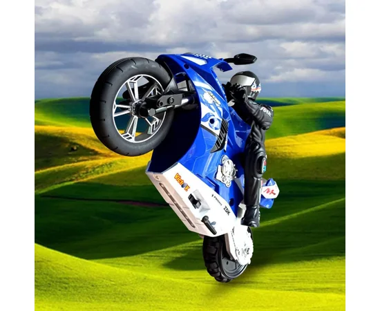 Мотоцикл на радиоуправлении Motorcycle Stunt Drift six-axis Gyroscope Blue