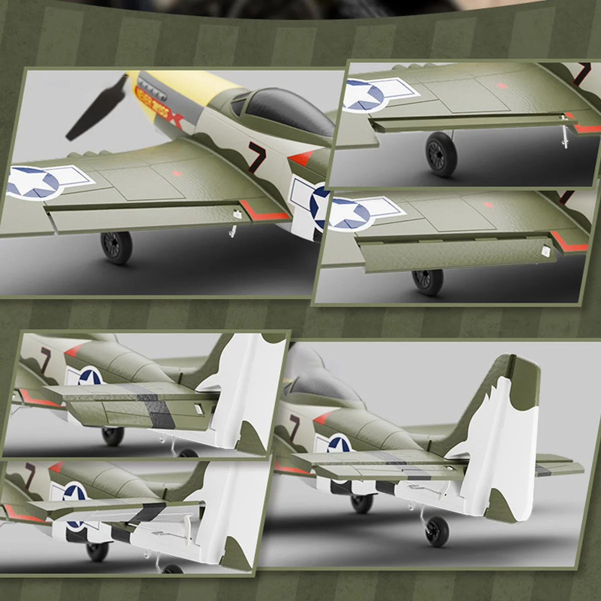 Самолет на радиоуправлении SCHE W551 Four-channel Stunt Fighter Green