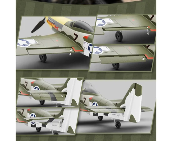 Літак на радіокеруванні SCHE W551 Four-channel Stunt Fighter Green