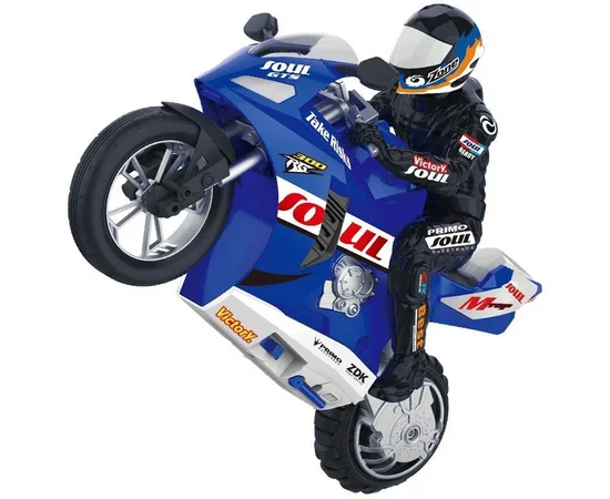 Мотоцикл на радиоуправлении Motorcycle Stunt Drift six-axis Gyroscope Blue