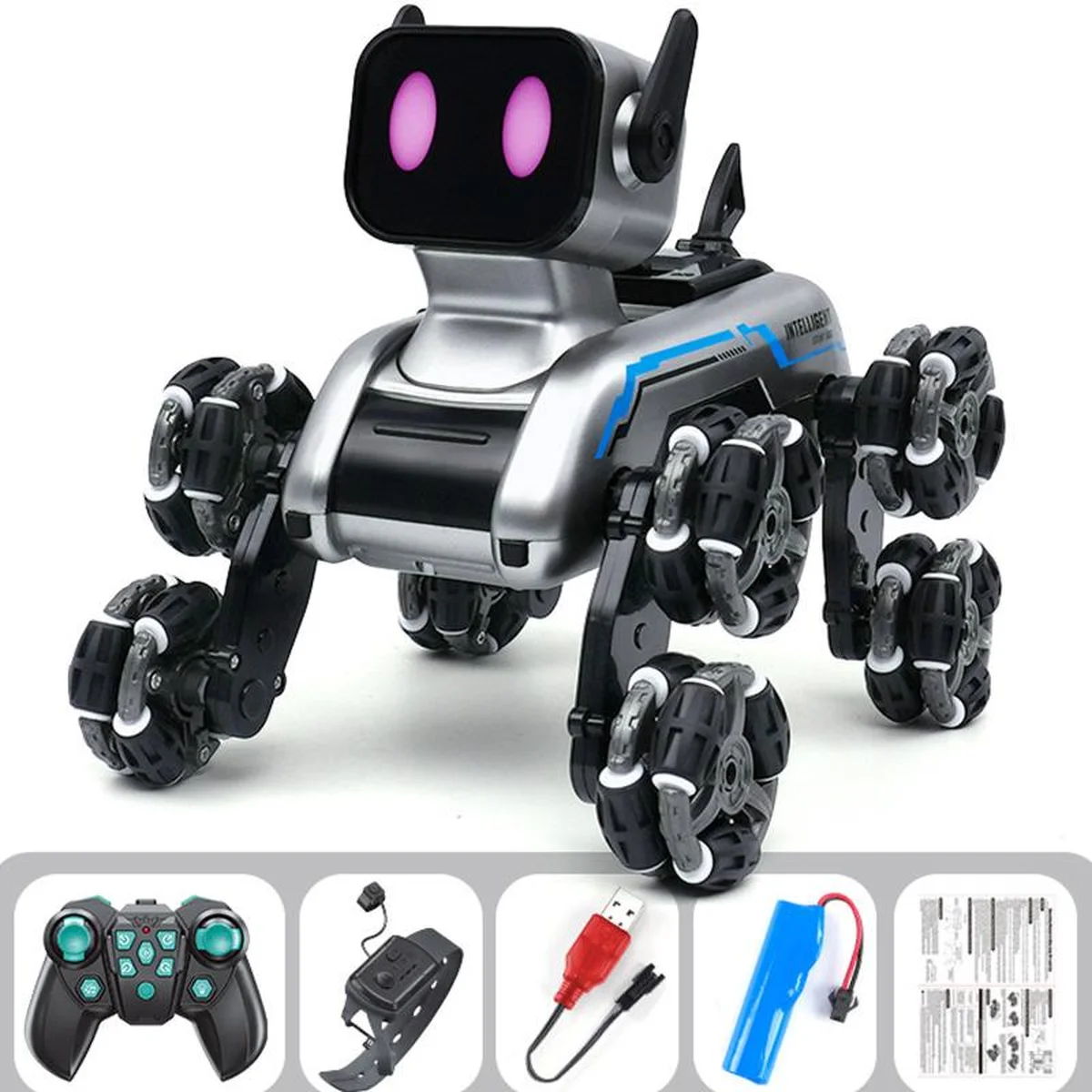 Інтерактивна іграшка Собака-Робот SHT 2950-1 (2 charger battery) Silver