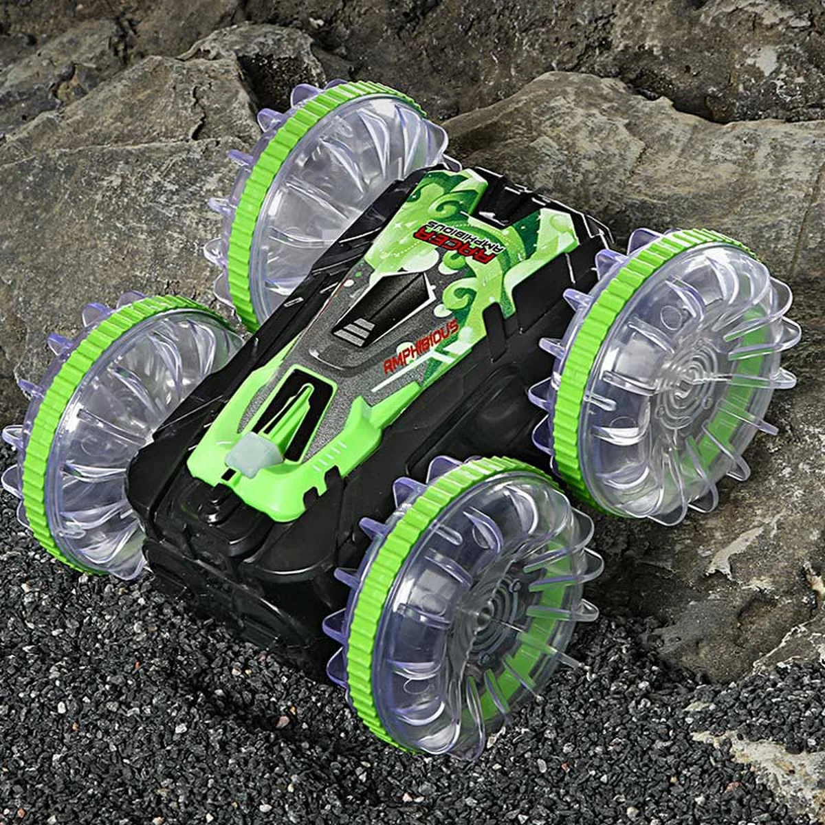 Машинка-амфибия на радиоуправлении YL-103 2.4G Transparent green