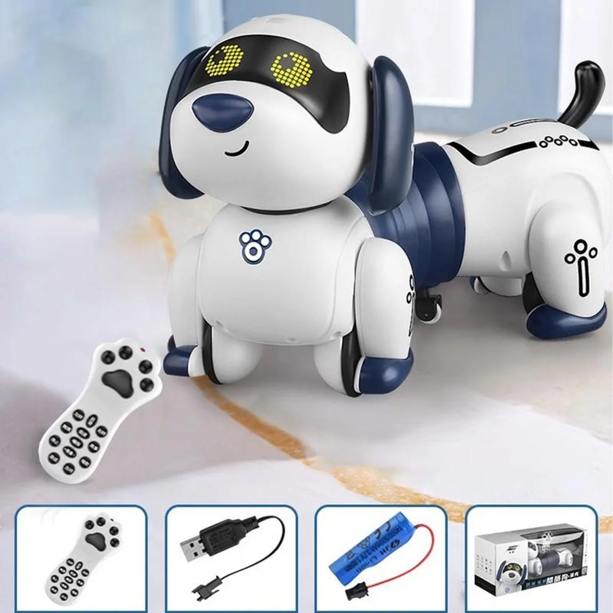 Интерактивная игрушка Собака-Робот SHT K45 White