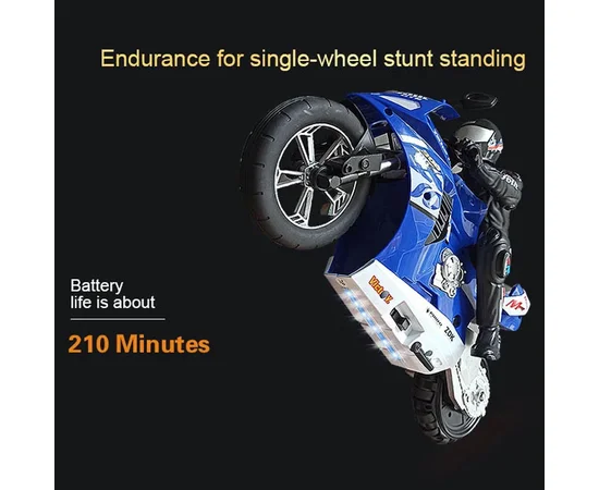 Мотоцикл на радиоуправлении Motorcycle Stunt Drift six-axis Gyroscope Blue