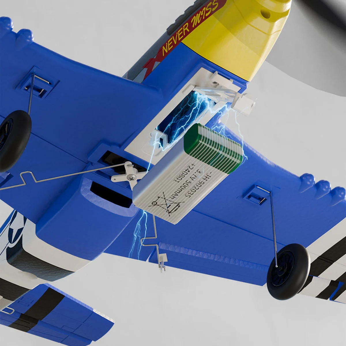 Самолет на радиоуправлении SCHE W551 Four-channel Stunt Fighter Blue