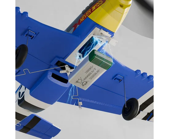 Самолет на радиоуправлении SCHE W551 Four-channel Stunt Fighter Blue