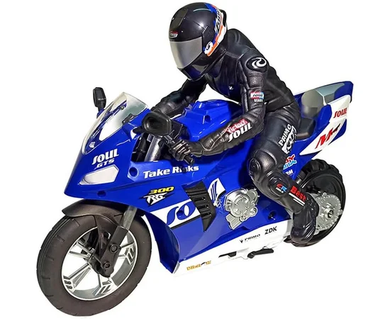 Мотоцикл на радиоуправлении Motorcycle Stunt Drift six-axis Gyroscope Blue