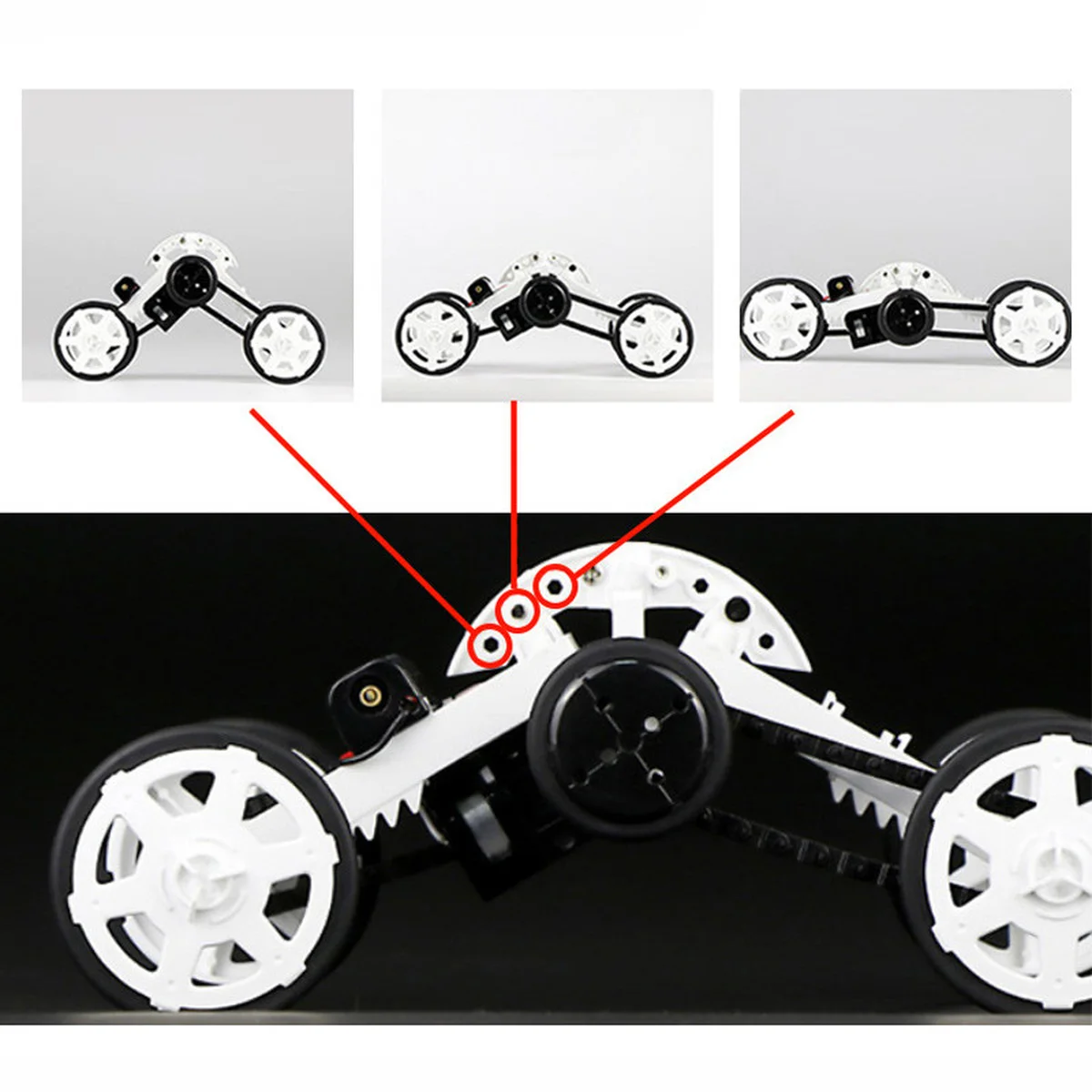 Конструктор внедорожник-скалолаз на солнечной батарее DYY008 Diy Solar White