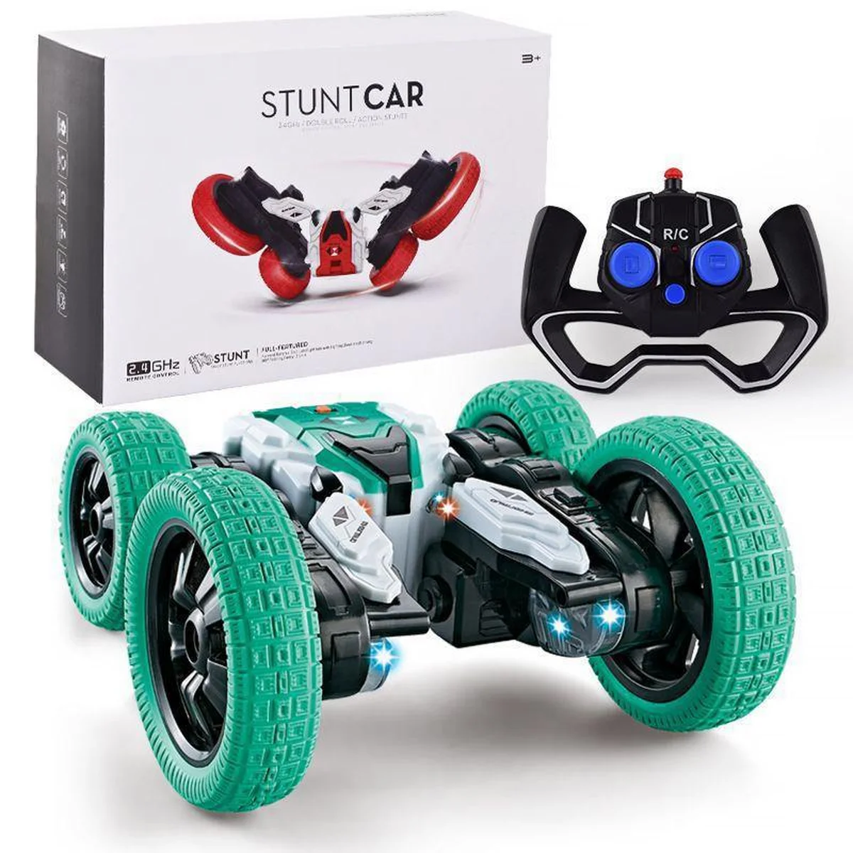 Машинка на радиоуправлении SHT DW02A Trick and Flip RC Car 2.4G Green