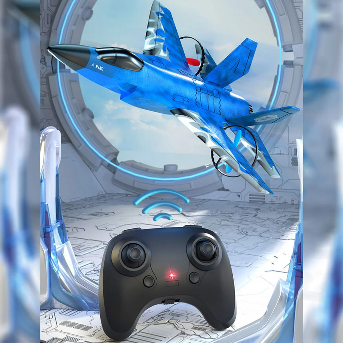 Самолет на радиоуправлении SCHE HW39 F35 Fighter Blue