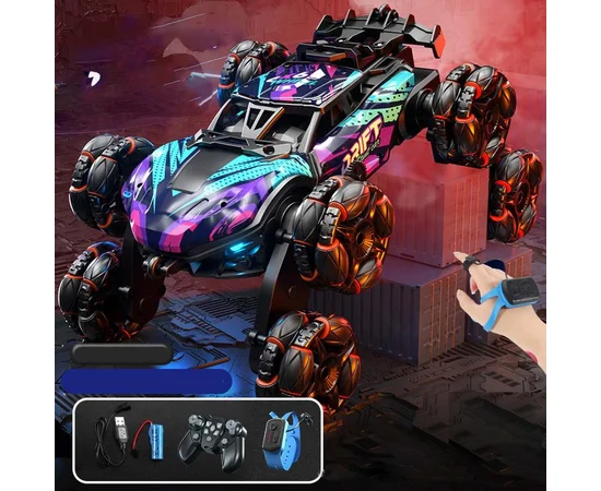 Детский восьмиколесный джип на радиоуправлении SHT 2330 2.4G (with 2 remote) Violet