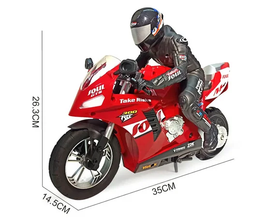 Мотоцикл на радіокеруванні Motorcycle Stunt Drift six-axis Gyroscope Red