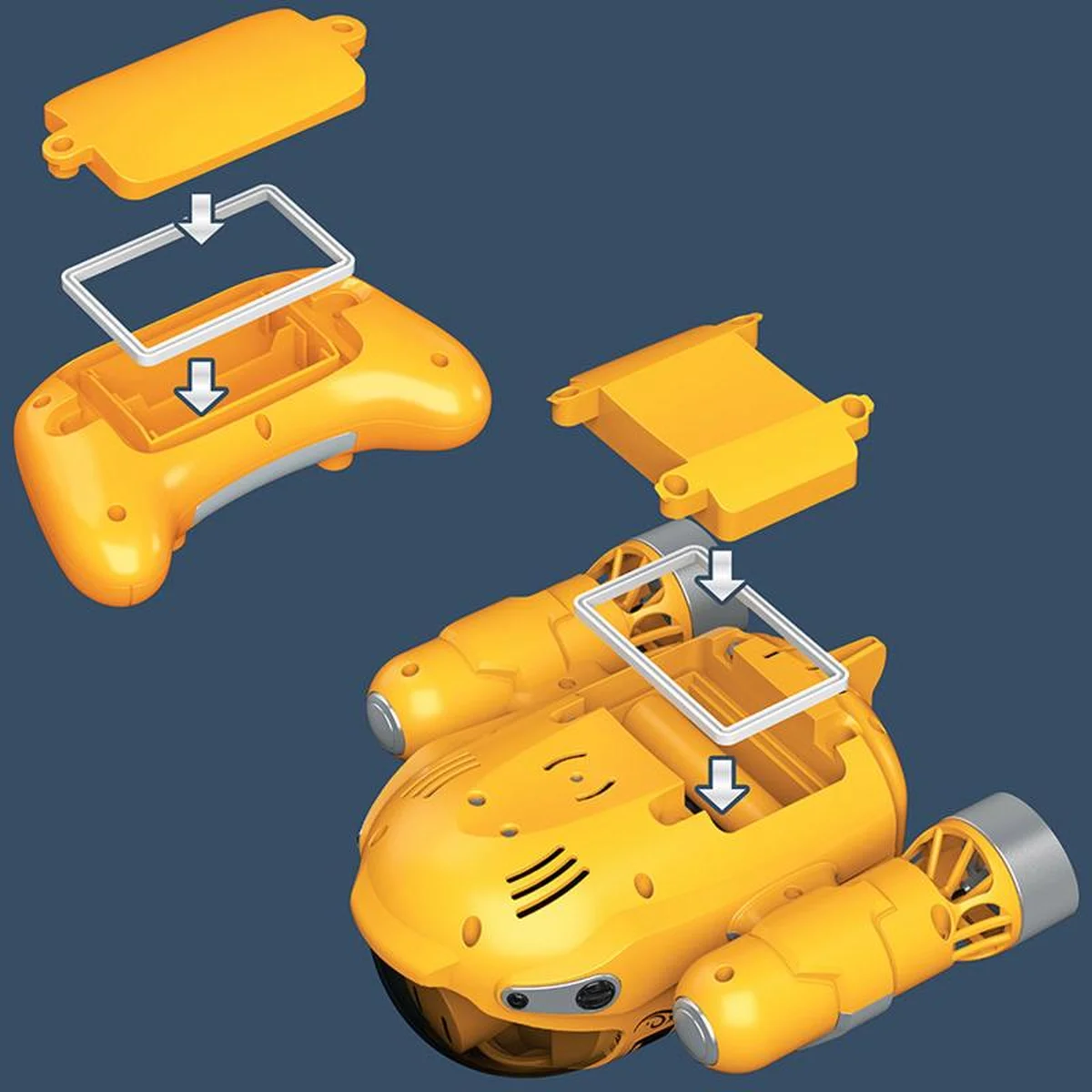 Лодка на радиоуправлении SHT 3722-1A Spray Fog 2.4G Yellow