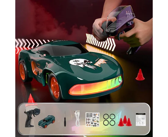 Дріфт-машина на радіокеруванні SHT K11 (1:64) Sports Car 2.4G Green