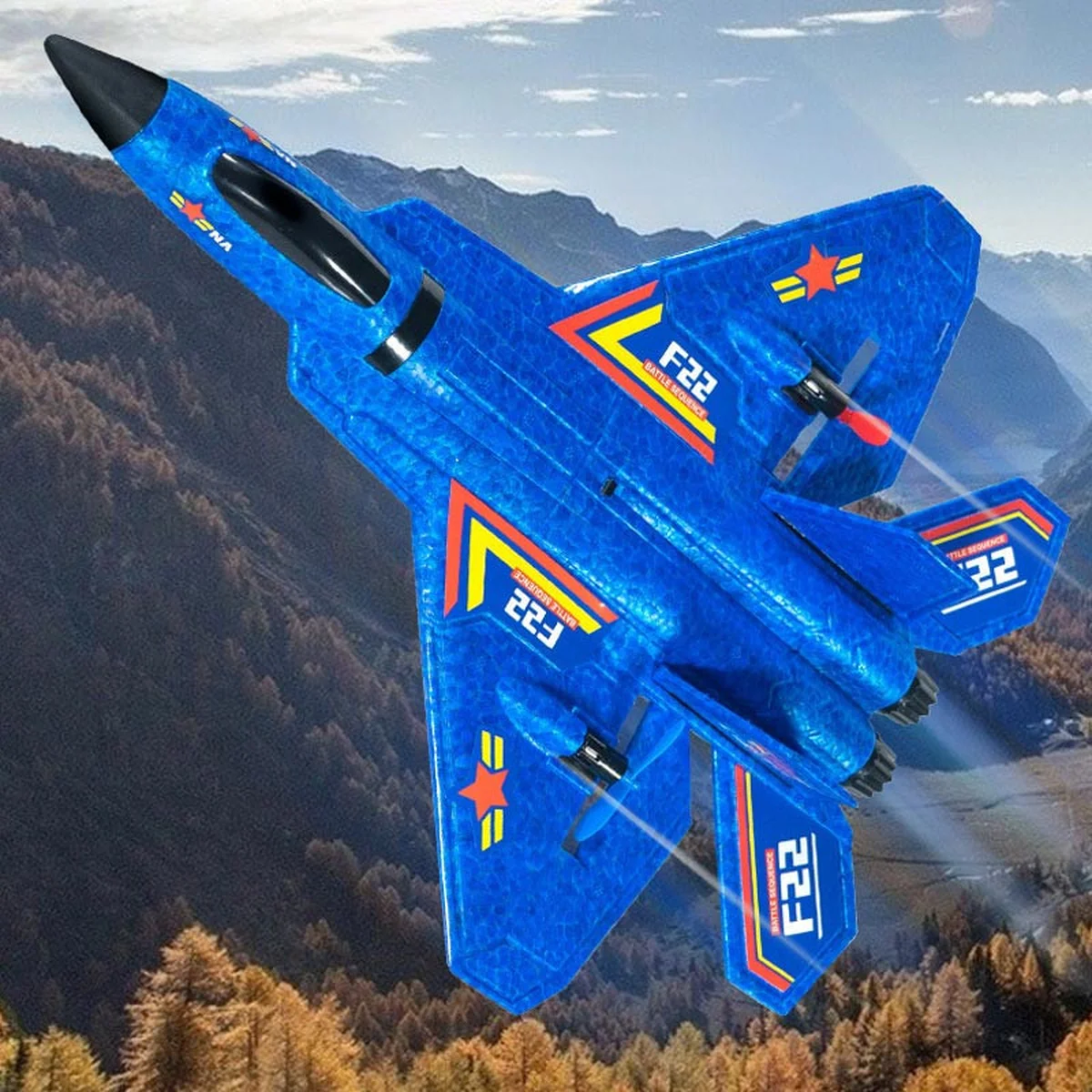 Літак на радіокеруванні SCHE HW32 F22 Fighter Blue