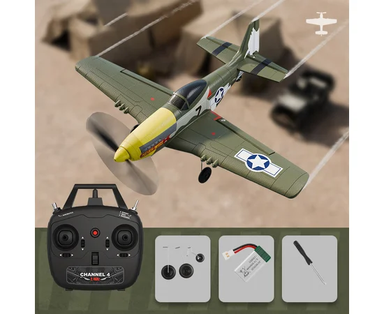 Літак на радіокеруванні SCHE W551 Four-channel Stunt Fighter Green