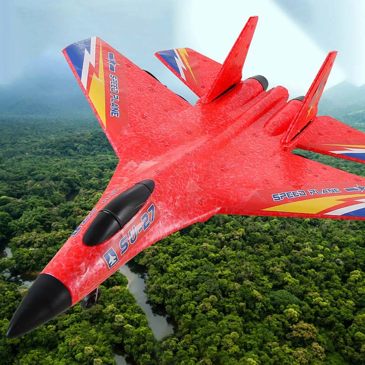 Літак на радіокеруванні SCHE HW28 SU27 Foam Red