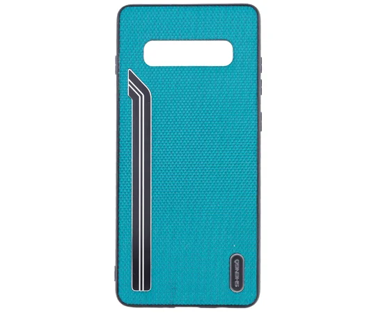 TPU чехол SHENGO Textile series для Samsung Galaxy S10+ Зеленый