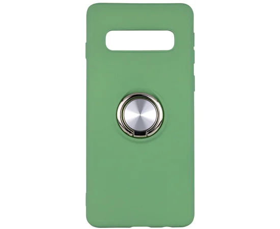 TPU чехол Summer ColorRing под магнитный держатель для Samsung Galaxy S10+ Салатовый