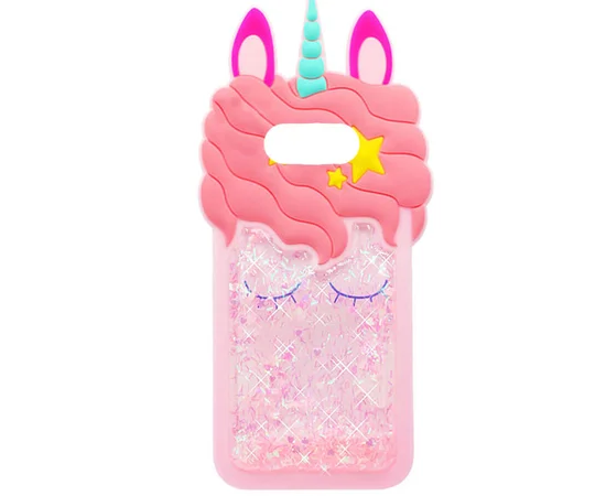 Силиконовый чехол Unicorn 3D для Samsung Galaxy S10+ Розовый