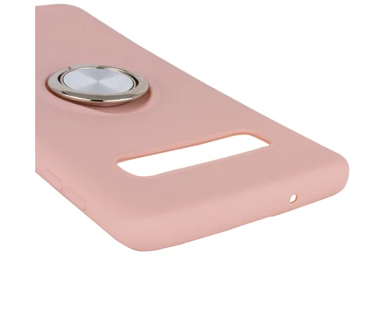 TPU чехол Summer ColorRing под магнитный держатель для Samsung Galaxy S10+ Розовый