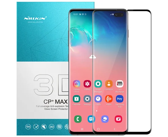 Защитное стекло Nillkin (CP+ max 3D) для Samsung Galaxy S10+ Черный