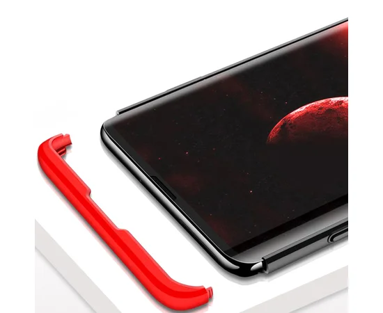 Пластиковая накладка GKK LikGus 360 градусов для Samsung Galaxy S10+ Черный / Красный