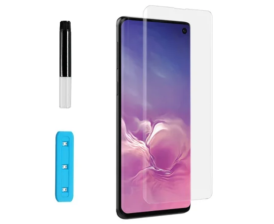 Защитное 3D стекло Nano Optics с УФ лампой для Samsung Galaxy S10+ Прозрачный
