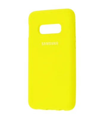 Чехол Silicone Cover Full Protective (AA) для Samsung Galaxy S10+ Желтый / Yellow