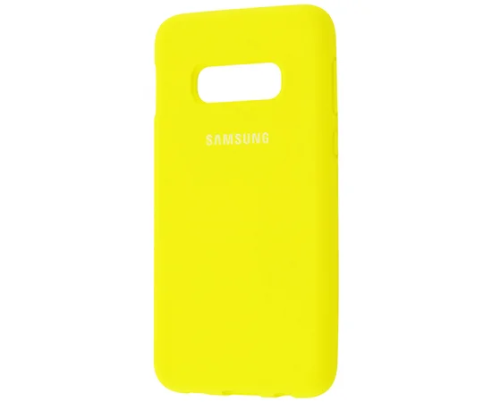 Чехол Silicone Cover Full Protective (AA) для Samsung Galaxy S10+ Желтый / Yellow