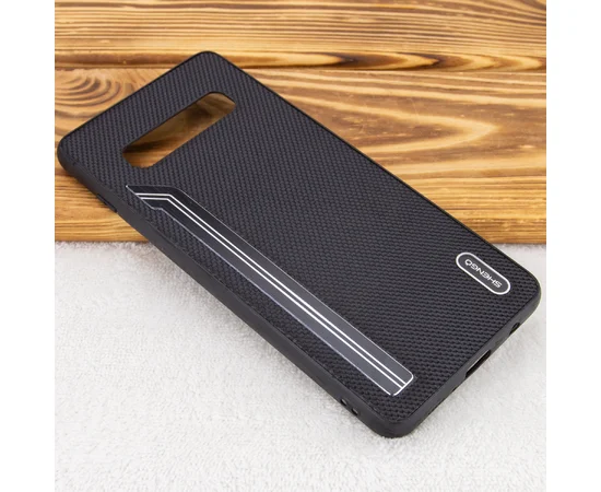 TPU чехол SHENGO Textile series для Samsung Galaxy S10+ Черный