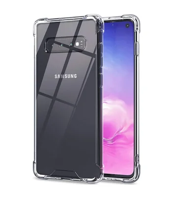 TPU чохол GETMAN Ease logo посилені кути для Samsung Galaxy S10+ Безбарвний (прозорий)