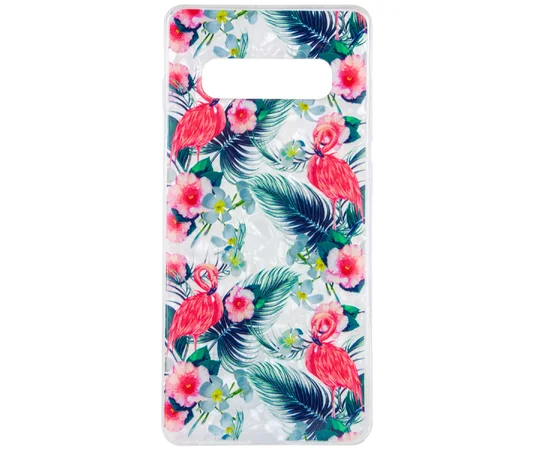 Накладка Glue Case Фламинго для Samsung Galaxy S10+ Черный