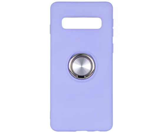 TPU чехол Summer ColorRing под магнитный держатель для Samsung Galaxy S10+ Фиолетовый