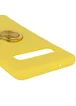 TPU чехол Summer ColorRing под магнитный держатель для Samsung Galaxy S10+ Желтый