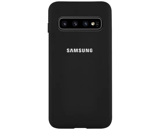 Чехол Silicone Cover Full Protective (AA) для Samsung Galaxy S10+ Черный / Black