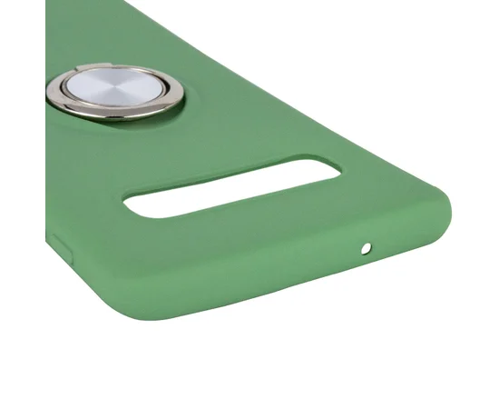 TPU чехол Summer ColorRing под магнитный держатель для Samsung Galaxy S10+ Салатовый