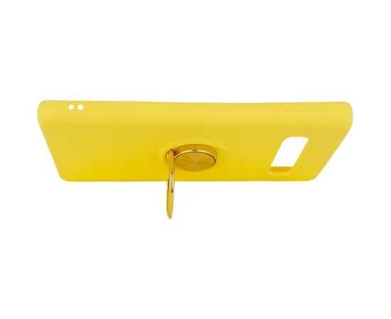 TPU чехол Summer ColorRing под магнитный держатель для Samsung Galaxy S10+ Желтый