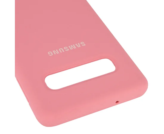 Чехол Silicone Cover (AA) для Samsung Galaxy S10+ Розовый / Pink