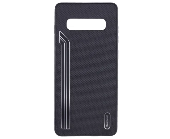 TPU чехол SHENGO Textile series для Samsung Galaxy S10+ Черный