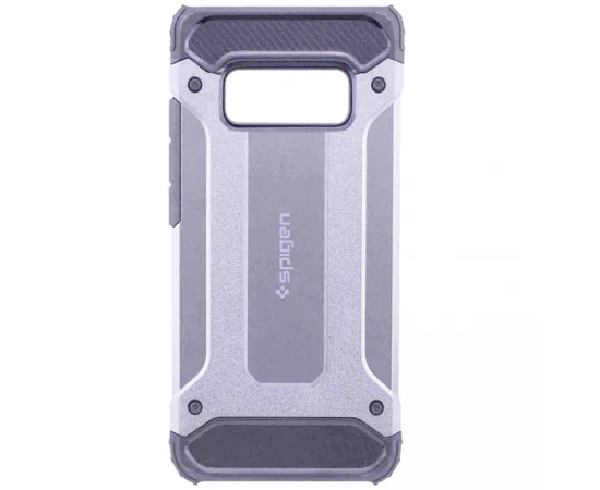 Бронированный противоударный TPU+PC чехол SPIGEN (HC) для Samsung Galaxy S10+ Серебряный
