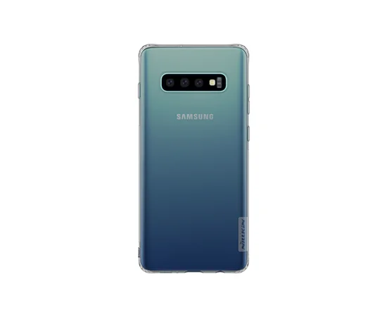 TPU чехол Nillkin Nature Series для Samsung Galaxy S10+ Серый (прозрачный)