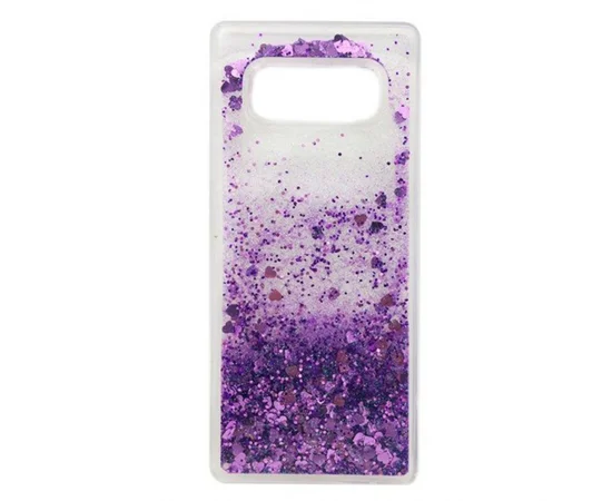 TPU чехол Liquid hearts для Samsung Galaxy S10+ Фиолетовый