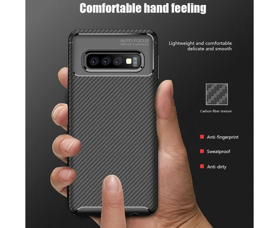 TPU чехол iPaky Kaisy Series для Samsung Galaxy S10+ Черный