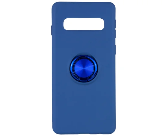 TPU чехол Summer ColorRing под магнитный держатель для Samsung Galaxy S10+ Синий