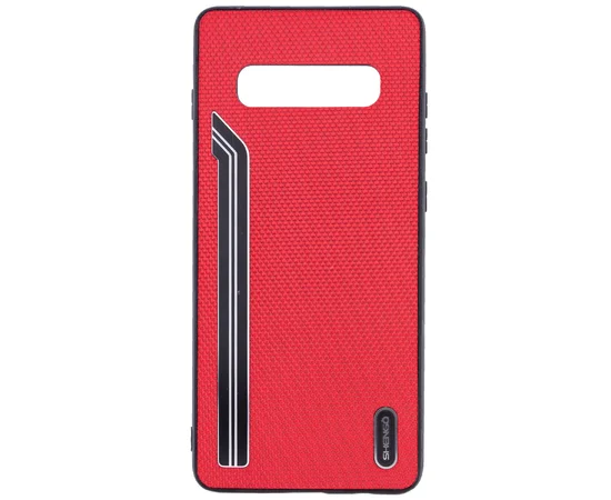 TPU чехол SHENGO Textile series для Samsung Galaxy S10+ Красный