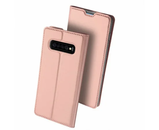 Чехол-книжка Dux Ducis с карманом для визиток для Samsung Galaxy S10+ Rose Gold